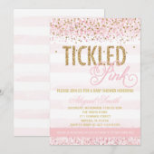 Aanbesteding roze Baby shower Kaart (Voorkant / Achterkant)