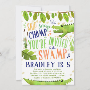 Aanbesteding voor Alligator of Crocodile Birthday  Kaart