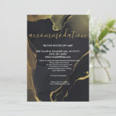 Aanbesteding voor zwarte & Gold Marb-ruimte Kaart (Staand voorkant)