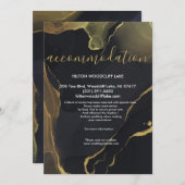 Aanbesteding voor zwarte & Gold Marb-ruimte Kaart (Voorkant / Achterkant)