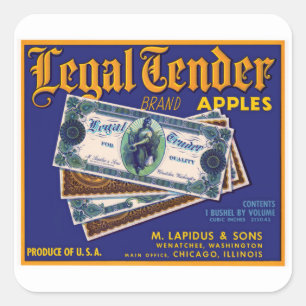 Aanbestedingsappelen Vierkante Sticker