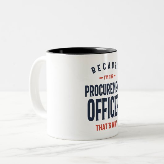 Aanbestedingsfunctionaris Arbeidsbemiddeling Tweekleurige Koffiemok (Voorkant links)