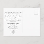 Aanbevelingen zorgen ervoor dat onze zaak bloeit!  briefkaart (Achterkant)