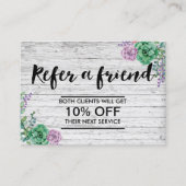 Aanbevelingskaartje | Bloemen Rustiek Hout (Voorkant)