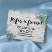 Aanbevelingskaartje | Bloemen Rustiek Hout