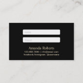 Aanbevelingskaartje | Geometrische zwarte lippen m (Achterkant)