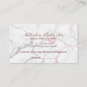 Aanbevelingskaartje | Make-up Artist Haarsalon Mar (Achterkant)