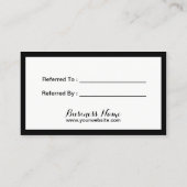 Aanbevelingskaartje | Minimale zwarte en witte oml (Achterkant)