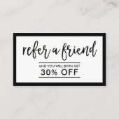 Aanbevelingskaartje | Minimale zwarte en witte oml (Voorkant)