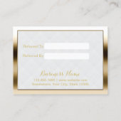 Aanbevelingskaartje | Modern goud ingelijst (Achterkant)