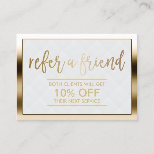 Aanbevelingskaartje | Modern goud ingelijst (Voorkant)