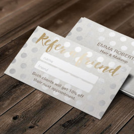 Aanbevelingskaartje | Modern Silver Stippen Hair S