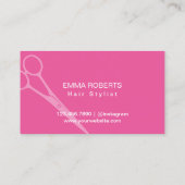 Aanbevelingskaartje | Moderne zilver en roze schaa (Achterkant)