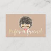 Aanbevelingskaartje | Natuurlijke Haar Schoonheid  (Voorkant)