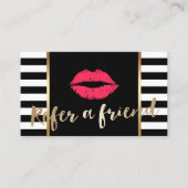 Aanbevelingskaartje | Rode Lippen Make-up Artiest  (Voorkant)