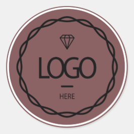 Aanbevolen Aangepaste Logo bruine verpakking voor  Ronde Sticker