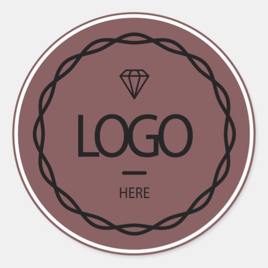 Aanbevolen Aangepaste Logo bruine verpakking voor Ronde Sticker (Voorkant)
