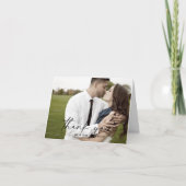 Aanbevolen lichte foto van modern script Hartelijk Bedankkaart (Voorkant)