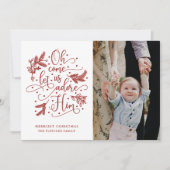 Aanbid Hem | Foto Kerstkaart | Rood (Voorkant)