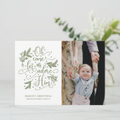 Aanbid Hem | Foto Kerstkaart | Salie (Staand voorkant)