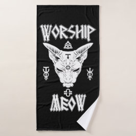 Aanbid Meow Badhanddoek