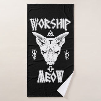 Aanbid Meow Badhanddoek