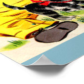 aanbiddelijk klein meisje met aanbiddelijk klein k poster (Hoek)