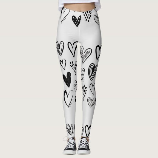 aanbiddelijke harten leggings (Voorkant)