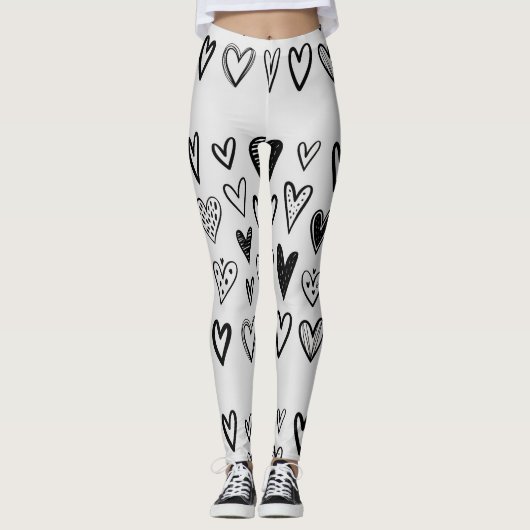 aanbiddelijke harten leggings (Voorkant)