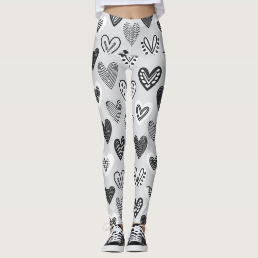 aanbiddelijke harten leggings (Voorkant)