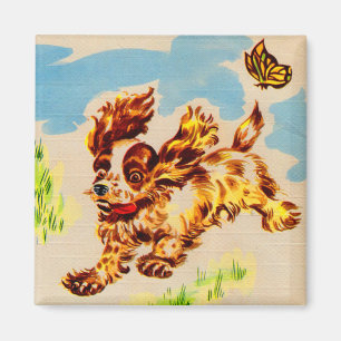 aanbiddelijke puppy op de vlucht magneet