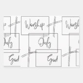 Aanbidden alleen God Inpakpapier Vel (Voorkant 3)