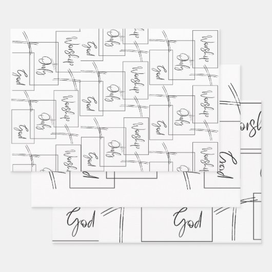 Aanbidden alleen God Inpakpapier Vel (Set)