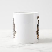 Aanbidden Coffee Skeleton Funny Grote Koffiekop (Voorkant)