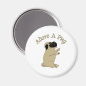 aanbidden een pug magneet (Voorkant / Achterkant)