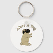 aanbidden een pug sleutelhanger (Voorkant)