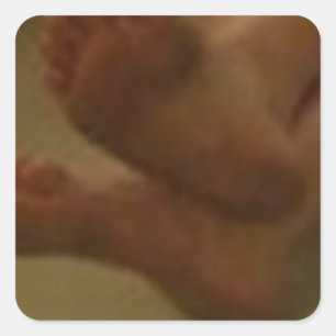 AANBIDDEN MIJN VOETEN VIERKANTE STICKER