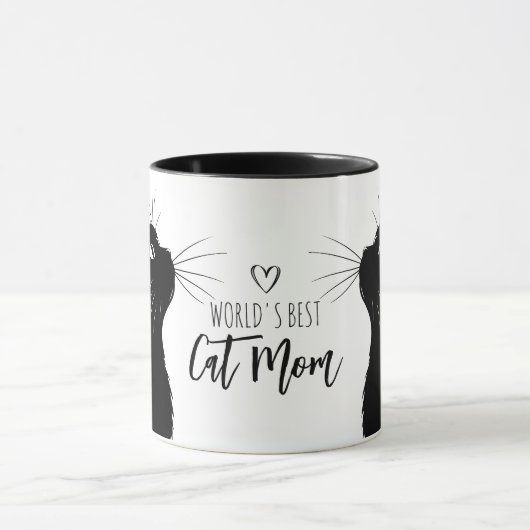 Aanbiddend Kat Wereld Beste Kat Moeder Aangepaste Mok (Midden)