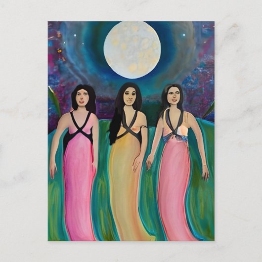 Aanbidders van de Maan Briefkaart (Voorkant)