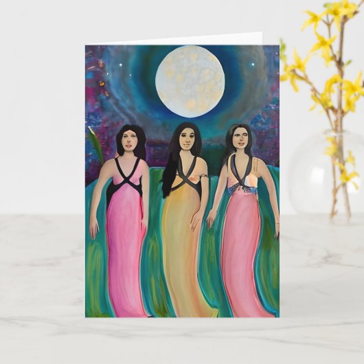 Aanbidders van de Maan Kaart (Gele Bloem)