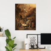 Aanbidding der Herders 1663 Abraham Hondius Poster (Thuiskantoor)