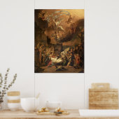 Aanbidding der Herders 1663 Abraham Hondius Poster (Keuken)