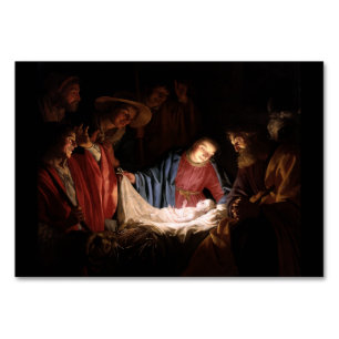 Aanbidding der Herders door Honthorst Kaart