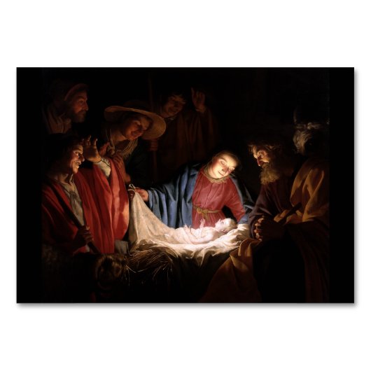 Aanbidding der Herders door Honthorst Kaart (Voorkant)