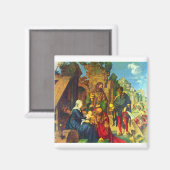 Aanbidding der Wijzen - Albrecht Durer - c1504 Magneet (Voorkant / Achterkant)