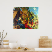 Aanbidding der Wijzen - Albrecht Durer - c1504 Poster (Keuken)