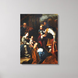 Aanbidding der Wijzen - Artemisa Gentileschi Canvas Afdruk