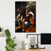 Aanbidding der Wijzen - Artemisa Gentileschi Poster (Thuiskantoor)