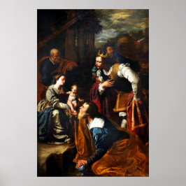 Aanbidding der Wijzen - Artemisa Gentileschi Poster