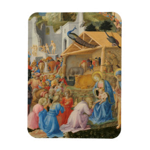 Aanbidding der Wijzen door Fra Angelico en Filippo Magneet